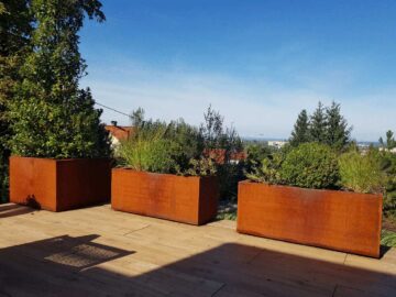 Donice Podluzne Corten Largo Taras - cortena.pl