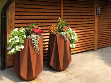 Donica Geometryczna Designerska Corten Cristal - cortena.pl