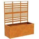 Coverra Donica Z Zasłonka 3 Corten A - cortena.pl