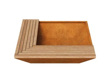 Lawko Donica Bastidor Ogrodowa Miejska 5b Corten B - cortena.pl