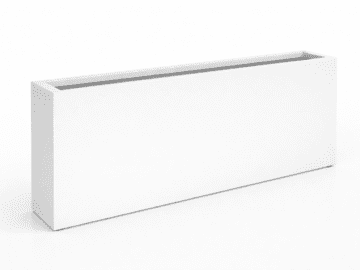 Donica Aluminiowa Estrecho 25 180x30x90 Biala - cortena.pl