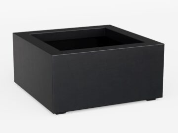 Donica Ogrodowa Aluminiowa Bajo 2 Czarna Antracyt S - cortena.pl