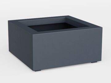 Donica Ogrodowa Aluminiowa Bajo 2 Szara S - cortena.pl