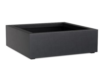 Donica Ogrodowa Aluminiowa Bajo 3 Czarna Antracyt S - cortena.pl