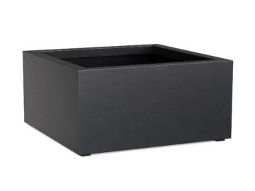 Donica Ogrodowa Aluminiowa Bajo 6 Czarna Antracyt S - cortena.pl