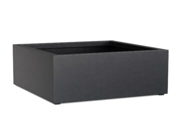 Donica Ogrodowa Aluminiowa Bajo 7 Czarna Antracyt S - cortena.pl