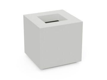 Donica Ogrodowa Aluminiowa Cubo 1 Biała S - cortena.pl