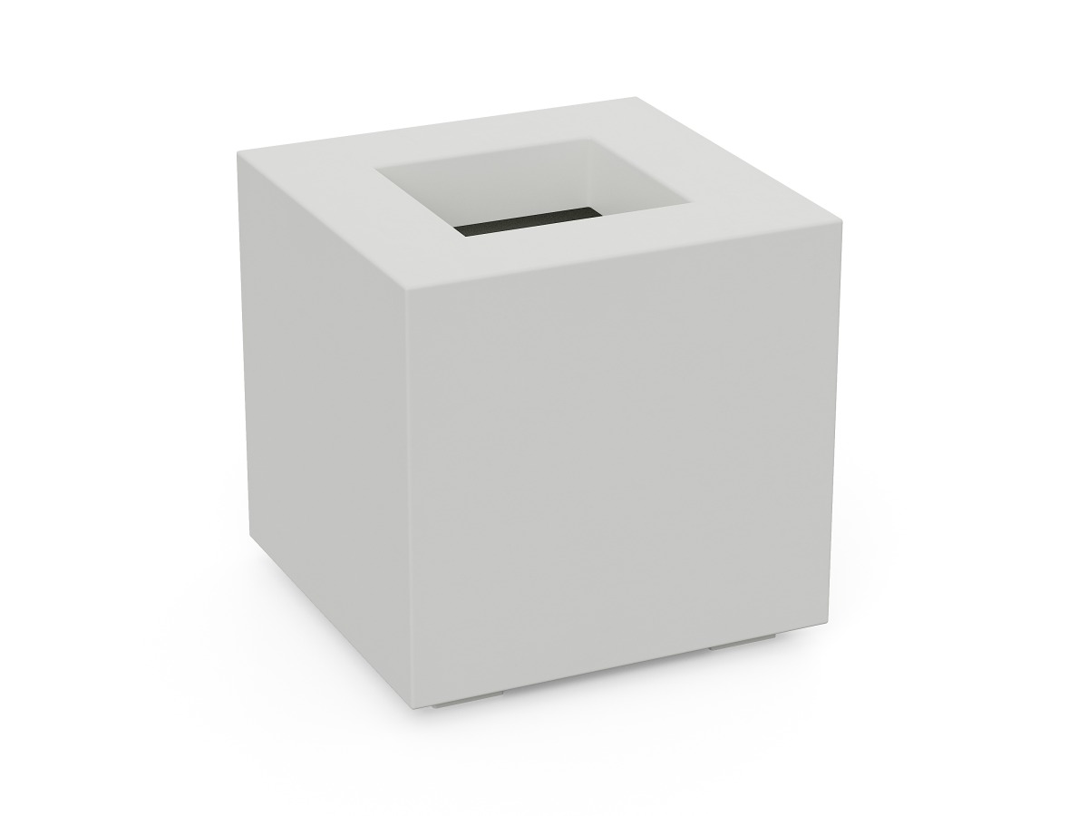 Donica Ogrodowa Aluminiowa Cubo 1 Biała S - cortena.pl Donica Ogrodowa Aluminiowa Cubo 1 Biała S - cortena.pl