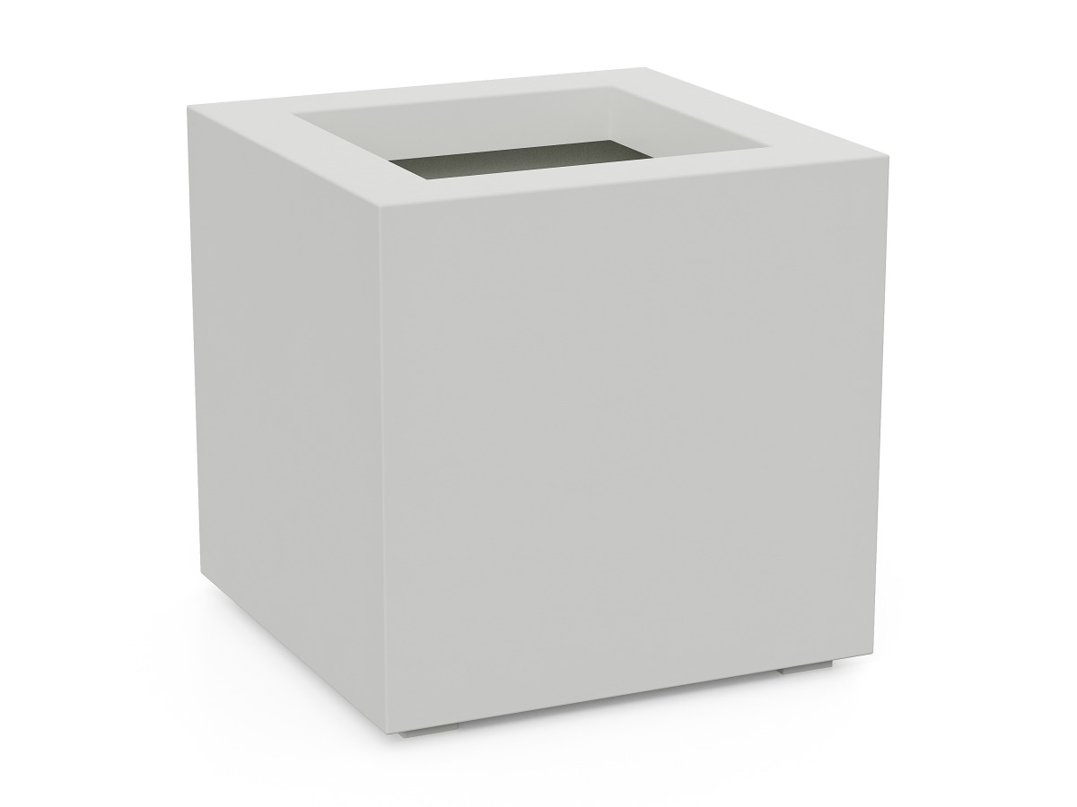 Donica Ogrodowa Aluminiowa Cubo 2 Biała S - cortena.pl Donica Ogrodowa Aluminiowa Cubo 2 Biała S - cortena.pl