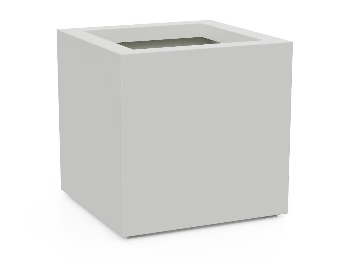 Donica Ogrodowa Aluminiowa Cubo 3 Biała S - cortena.pl Donica Ogrodowa Aluminiowa Cubo 3 Biała S - cortena.pl