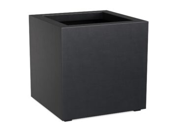 Donica Ogrodowa Aluminiowa Cubo 3 Czarna Antracyt S - cortena.pl