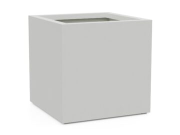 Donica Ogrodowa Aluminiowa Cubo 4 Biała S - cortena.pl