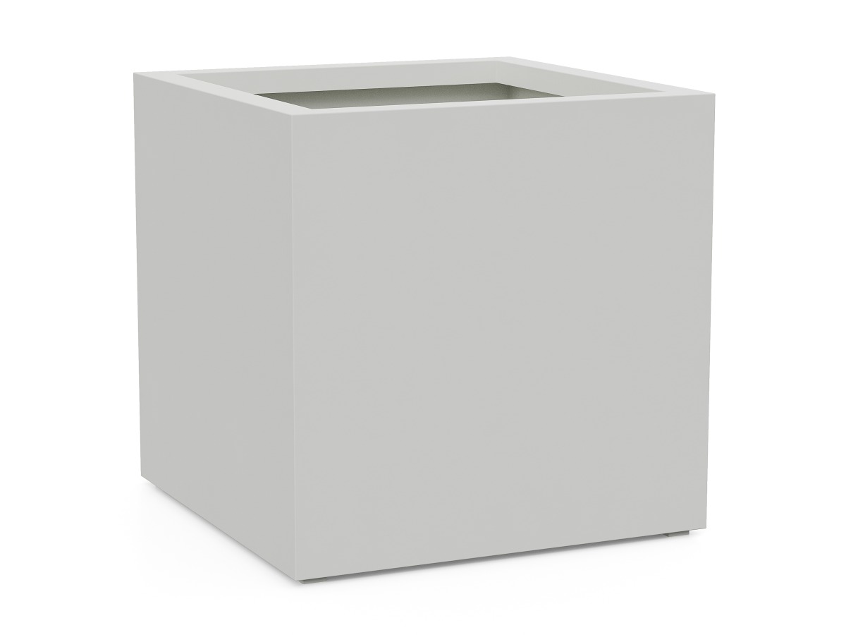 Donica Ogrodowa Aluminiowa Cubo 4 Biała S - cortena.pl Donica Ogrodowa Aluminiowa Cubo 4 Biała S - cortena.pl