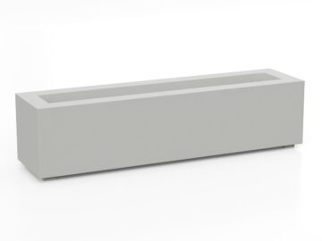 Donica Ogrodowa Aluminiowa Largo 2 Biała S - cortena.pl