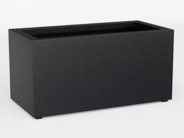 Donica Ogrodowa Aluminiowa Largo 6 Czarna Antracyt S - cortena.pl