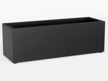 Donica Ogrodowa Aluminiowa Largo 7 Czarna Antracyt S - cortena.pl