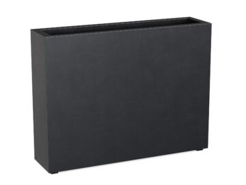 Donica Ogrodowa Aluminiowa Estrecho 13 Czarna Antracyt S - cortena.pl