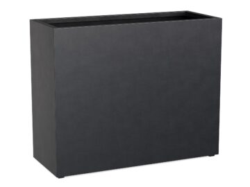 Donica Ogrodowa Aluminiowa Estrecho 23 Czarna Antracyt S - cortena.pl