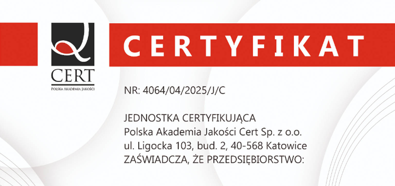 Cerfyikat Miniaturka - cortena.pl