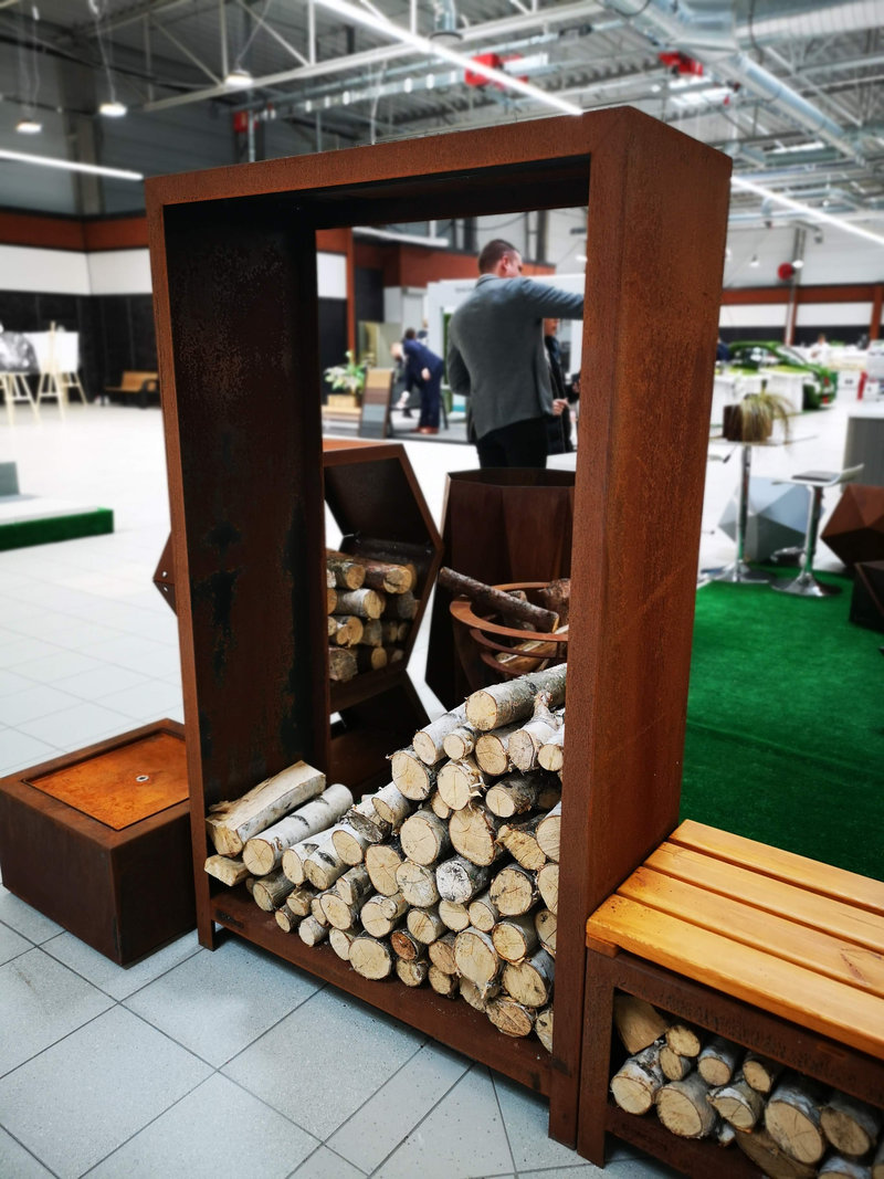 Stojak Na Drewno Ze Stali Corten - cortena.pl