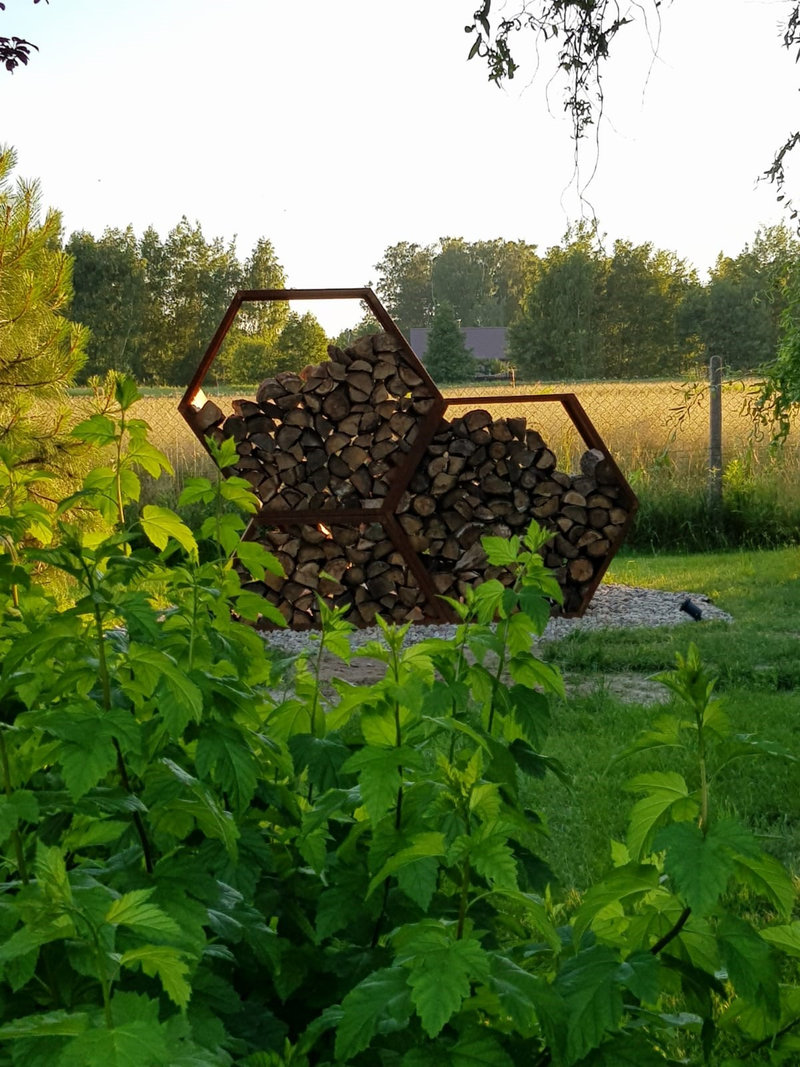 Stojaki Na Drewno Corten Duze - cortena.pl Stojaki Na Drewno Corten Duze - cortena.pl