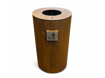 Orbis Kosz Na Smieci Corten Okragly - cortena.pl